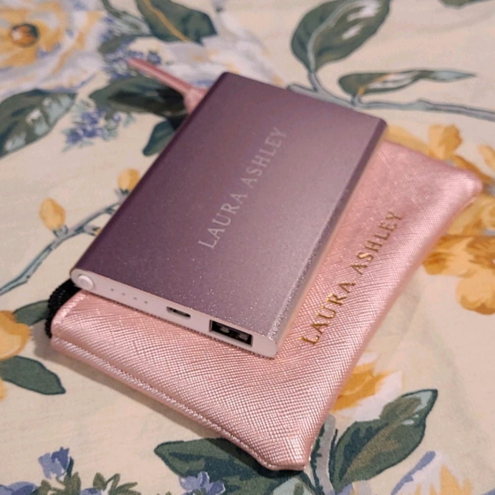laura ashley portable power bank + carrier case 💕